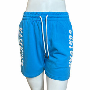 Pantalones Cortos con Estampado Puff, Pantalones Cortos Casuales para Mujer, Pantalones Cortos Deportivos con Cordón, Pantalones Cortos con Logotipo Personalizado, Pantalones Cortos de Algodón con Estampado Puff - Product Image 1