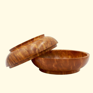 Tazón de Madera Redondo Multiusos Ecológico para Ensaladas, Frutas, Sopa, Arroz, Utensilios de Cocina de Madera Resistente - Product Image 3