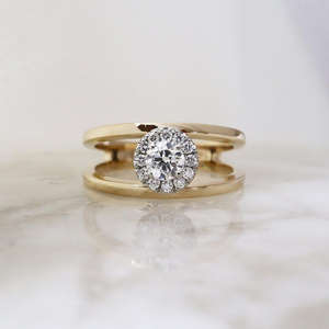 IGI/GIA Lab Grown Cut Diamond Vintage 14K Oro amarillo Unisex Boda/Aniversario/Anillo de fiesta para anillos finos de compromiso - Product Image 3