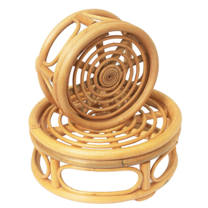 Fabricant vietnamien de pots de rangement de sol durables en rotin de style rétro pour jardin et extérieur, avec poignées, tissés à la main, écologiques - Product Image 1
