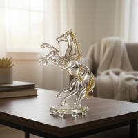 Figura de Caballo de Vidrio Soplado a Mano - Diseño Elegante y Duradero para Decoración del Hogar, Edición Día de la Tierra y Año Nuevo