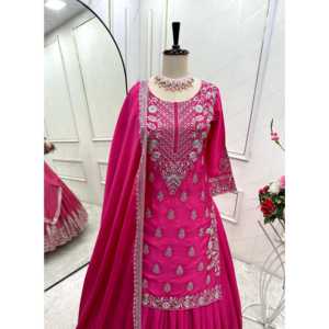 Hermoso conjunto de Lehenga Dupatta para mujer para ropa de fiesta - Product Image 3