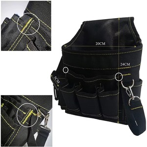 Sac à outils multifonction avec marteau, tournevis, pinces, clé, niveau, ruban à mesurer, jeu de douilles pour électriciens et techniciens - Product Image 4