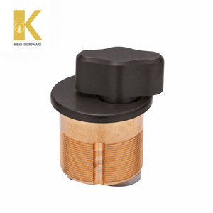 Cylindre à mortaise King avec bouton rotatif, fonctionnement sans clé, bronze huilé, laiton, 32 mm, qualité ANSI pour entrée commerciale et résidentielle - Product Image 4