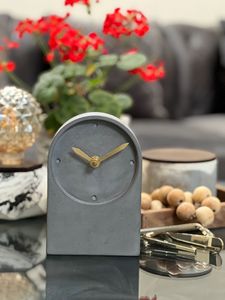 Traditional Desk Alarm <b>Clock</b> with Electronic Movement Needle Display Minimalist Rectangular wooden Desk <b>Clock</b> - Product Image 4