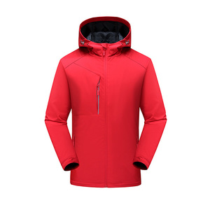 Men's <b>Winter</b> <b>Waterproof</b> Windproof Softshell <b>Jacket</b> with Zipper Front Logo Stand Collar for Trekking Hiking - Product Image 6