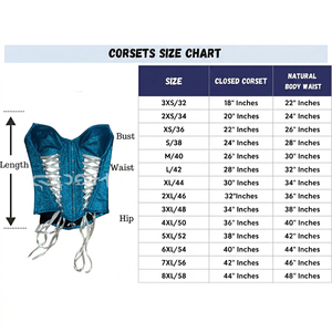 Wholesale Glittery Blue Overbust <b>Corset</b> with Side Lacing Design For Clubwear Party Wear Bustier - Product Image 6
