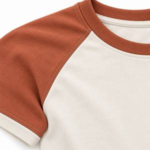 Premium <b>Men</b>’s Ivory Cinnamon <b>Raglan</b> <b>T</b> <b>Shirt</b> Short Sleeve Crew Neck Custom Sportswear Gym Top - Product Image 3
