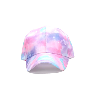 Casquette unisexe ajustable à 6 panneaux en mélange de polyester et de coton, respirante et imperméable, à imprimé floral violet, pour toutes les saisons, usage décontracté - Product Image 5