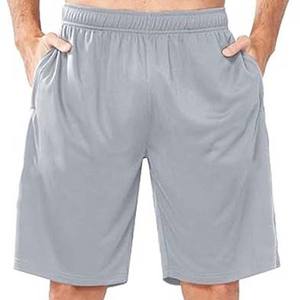 กางเกงขาสั้นผู้ชายกางเกงขาสั้นผ้าฟลีซสำหรับยิมและฟิตเนสเอวสูงมีกระเป๋าแห้งเร็ว - Product Image 4