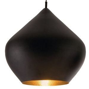 Lámpara Colgante Moderna de Techo con Forma de Cono Negro y Detalles en Dorado para Cocina, Sala de Estar, Comedor y Decoración de Cafetería - Product Image 1