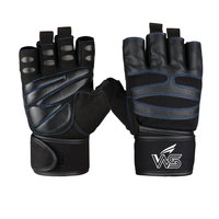 Gants de sport en cuir sur mesure, design demi-doigts, sangle de poignet réglable, écologiques, durables, paume à adhérence douce, dos respirant