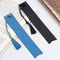 Marcapáginas de cuero personalizado, marcador de libro con borla clásica, PU