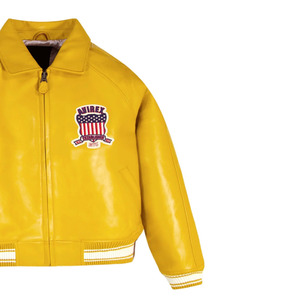 Meilleur prix, veste en cuir pour homme Avirex, veste d'hiver haut de gamme, cuir véritable, coupe-vent, imperméable, teinture unie, toutes tailles disponibles - Product Image 2