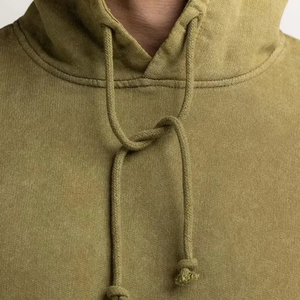 เสื้อฮู้ดซิปผู้ชายสีเขียวมะกอก ผ้าเฟรนช์เทอร์รี่เนื้อนุ่ม สวมใส่สบายๆ สำหรับฤดูใบไม้ร่วง - Product Image 6