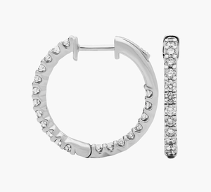 <b>Hoops</b> <b>Earrings</b> Diamond <b>Earrings</b> Gold and <b>Silver</b> <b>Earrings</b> Natural and Lab Grown Diamonds <b>Earrings</b> <b>Hoops</b> Fine Jewelry for Women - Product Image 4