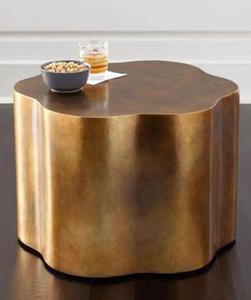 Contemporary Irregular Brass Side <b>Table</b> Indoor Living Room Furniture Decor Durable Design - Product Image 2