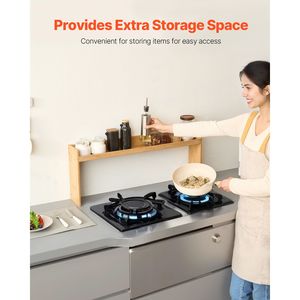 Mensola Porta Spezie da Posizionare Sopra il Fornello, Facile da Montare, Organizzatore per Condimenti da Piano di Lavoro - Product Image 6