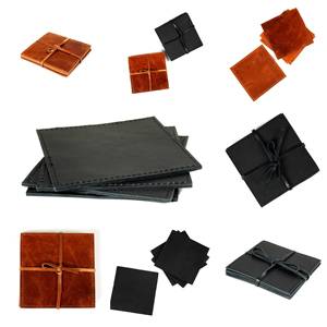 Ensemble de sous-verres en cuir de qualité supérieure, sous-verres durables, antidérapants, résistants à la chaleur, protection de table, utilisation à la salle à manger, Premium GLC-0026 - Product Image 6