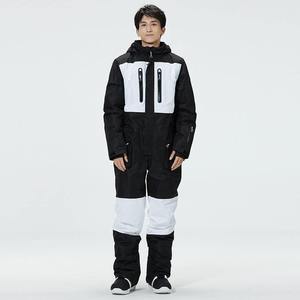 Waterproof One Piece Ski Suit <b>Women</b> Men Winter Snowboarding Jumpsuit <b>Thermal</b> Hooded Windproof Outdoor Sports Skiing Apparel Wear - Product Image 6