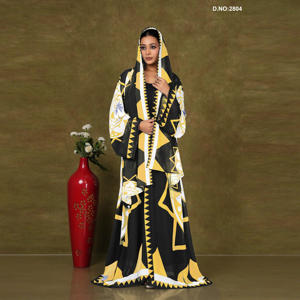 Graceful Patterned Abaya <b>Shrug</b> Featuring Fluid Fall, Modest Fashion Appeal, Sleeves, Premium, Trend-Focused Ethnic Outerwear - Product Image 1