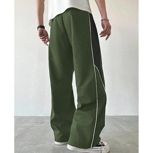 OEM Service Custom Wholesale Casual Trendy Straight Mid <b>Baggy</b> Men's <b>Joggers</b> Oversized Track Pants 100% Cotton Print Embroidery - Product Image 5