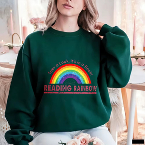 Sweat-shirt à capuche professionnel pour femmes, nouvelle qualité, motif arc-en-ciel, cadeau pour les amoureuses des livres, sweat-shirt amusant sur le thème des livres, logo personnalisé, dernier design - Product Image 3