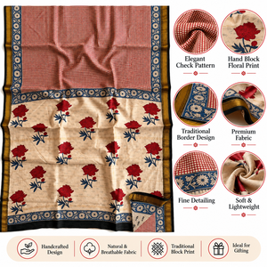 Sarees de Algodón Hechos a Mano con Estampado en Bloque al por Mayor, Ropa Étnica Tradicional India, Diseños Florales con Blusa - Product Image 6