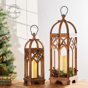 Lampe en bois artisanale au meilleur prix avec finition naturelle utilisée pour la décoration de jardin et la foudre - Product Image 1