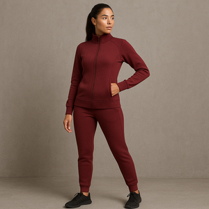 Chándal Deportivo Ajustado y Elegante con Estampado Vintage, de Poliéster y Elastano, Transpirable, Absorbente de Sudor, para Correr, Entrenar, Hacer Ejercicio, para Invierno - Product Image 1