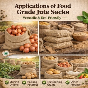 Sac en jute naturel de qualité alimentaire pour pommes de terre, 20 kg, 25 kg, 50 kg, sac écologique recyclable pour le stockage des légumes et le transport des produits - Product Image 3