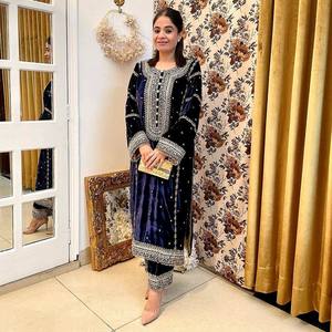 Conjunto de Top y Pantalón de Diseñador para Mujer con Dupatta para Fiestas - Product Image 3