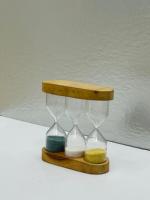 Reloj de Escritorio de Madera 3 en 1 de Diseño Clásico, Temporizador de Arena para Té de 1 Minuto, Venta al por Mayor de Fábrica