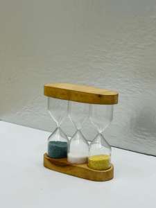 Reloj de Escritorio de Madera 3 en 1 de Diseño Clásico, Temporizador de Arena para Té de 1 Minuto, Venta al por Mayor de Fábrica - Product Image 4