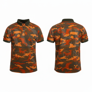 Camiseta Polo de Camuflaje Sublimado para Hombre, Manga Corta, Informal, para Actividades al Aire Libre, Transpirable, de Poliéster Elástico, con Cuello Redondo - Product Image 6