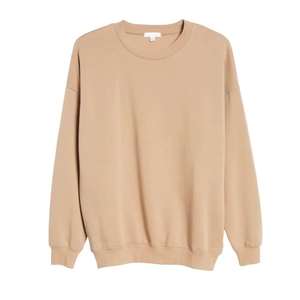 เสื้อสเวตเชิ้ตสตรีทแวร์แบบลำลอง พร้อมส่ง เสื้อสเวตเชิ้ตเรียบง่าย คอกลม สีพื้น - Product Image 1