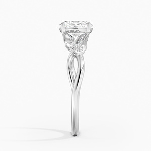 Bague BOJ 027 en argent 925, coupe ovale, solitaire en forme de saule bourgeonnant, 2 carats, couleur D, VVS1, moissanite certifiée GRA, prix bas, vente promotionnelle - Product Image 3