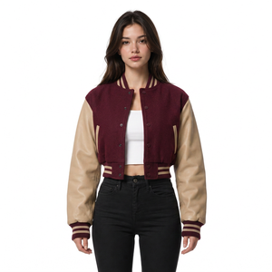 Low MOQ Womens Varsity <b>Jacket</b> Oversized Fit Custom <b>Patches</b> <b>for</b> Online Fashion Brands Wholesale Bulk Supply - Product Image 2