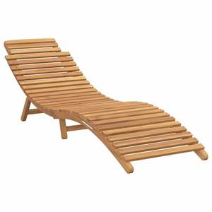 Chaise longue de jardin marron avec coussin 77,95 x 21,65 x 23,03 pouces - Product Image 4