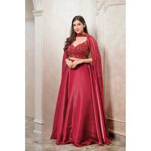 ชุดราตรีออกแบบสวยงาม lehenga choli กับ dupatta สำหรับงานปาร์ตี้ - Product Image 1
