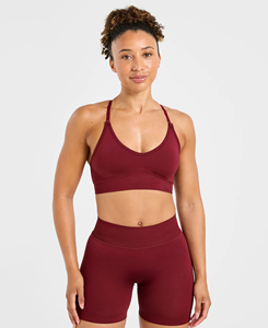Ensemble de yoga 2 pièces sur mesure pour femme, couleur unie, short taille haute, soutien-gorge de sport à bretelles croisées, extensible dans les quatre sens, faible MOQ - Product Image 2
