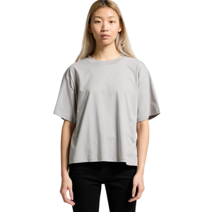 Camiseta de manga corta con cuello redondo para mujer, ajuste holgado, lisa, informal, al por mayor, OEM, de algodón, estilo jersey, básica, relajada, ropa B2 - Product Image 2