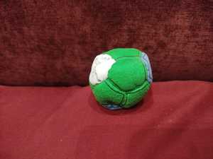 Green Genuine Leather Sport Footbag <b>Hacky</b> <b>Sack</b> Soccer Ball Style Plush Toy for Kids Play - Product Image 4