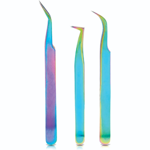 Pinzas para Pestañas de Papel Recubierto Personalizadas, Pinzas de Acero de Alta Calidad para Manicura, Pinzas de Belleza para Arte de Pestañas con Logotipo - Product Image 1