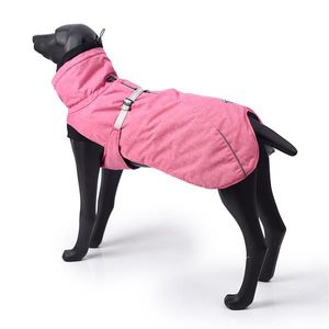 New Style XL <b>Pink</b> Dog Winter <b>Jacket</b> <b>Waterproof</b> Warm Polyester Filling Fabric Stylish Pet Clothes - Product Image 2