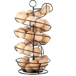 Panier à œufs en fil métallique de designer exclusif, forme personnalisée, écologique, moderne, de haute qualité, couleur noire, panier de rangement - Product Image 2