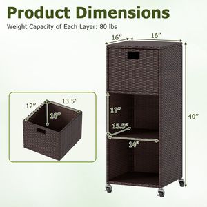 Armadio da Esterno con Cassetto e 3 Ripiani per Uso in Giardino - Product Image 5