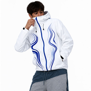 Trendy Custom OEM <b>Waterproof</b> Hooded Windbreaker <b>Jacket</b> for Men Lightweight Polyester Outdoor Shell Sublimation Windbreaker USA - Product Image 2
