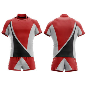 Tenues de rugby respirantes et durables, ensembles personnalisés avec logo, qualité supérieure, rashguard élégant, compression, pour matchs et jeux, uniformes de rugby - Product Image 1