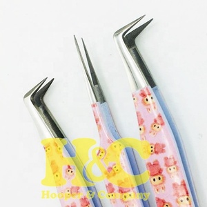 Nouveau design de pince à cils en acier inoxydable avec logo personnalisé pince à cils emballage durable pointe en fibre pince à épiler en vison - Product Image 3